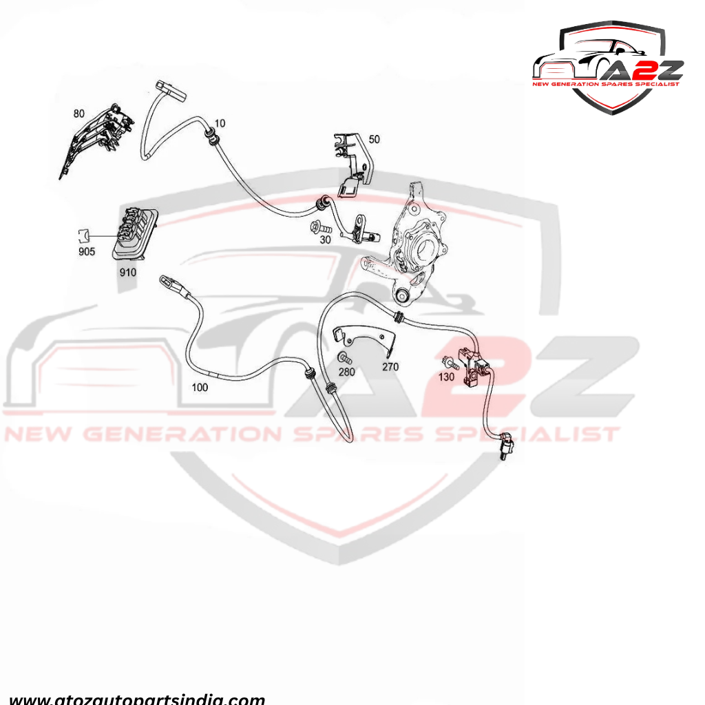 Rear Left/Right ABS Wheel Speed Sensor 2125402117 2129050400 A2125402117 A2129050400 Compatible With MERCEDES-BENZ CLS C218 & E-CLASS W212