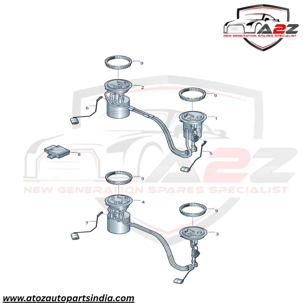 Fuel Pump Assembly FG104012B1 5N0919088D 3C0919050C 3C0919050N 3C0919050P 5N0919088E 5N0919088D Compatible With Volkswagen Passat Tag No.25