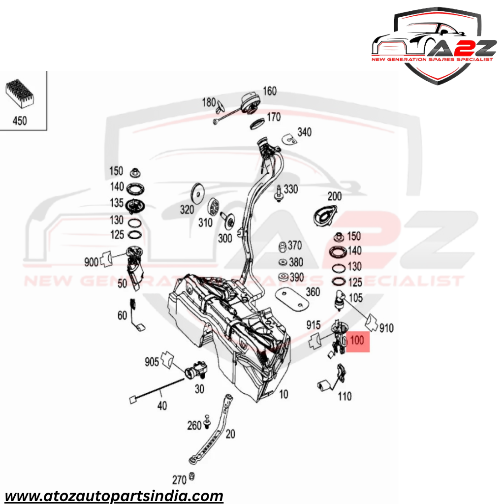 Fuel Pump 2184700994 2044702094 2044704594 2184700194 A2044702094 A2044704594 Compatible With MERCEDES-BENZ C-CLASS (W204) & CLS (C218) & E-CLASS (W212) Tag No.65