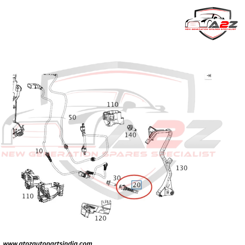Rear ABS Wheel Speed Sensor  2139051403 & A2139051403 2139050601 A2139050601 A2139051403 A2139052104 Compatible With  MERCEDES-BENZ AMG GT (X290) & CLS (C257) & E-CLASS (W213)