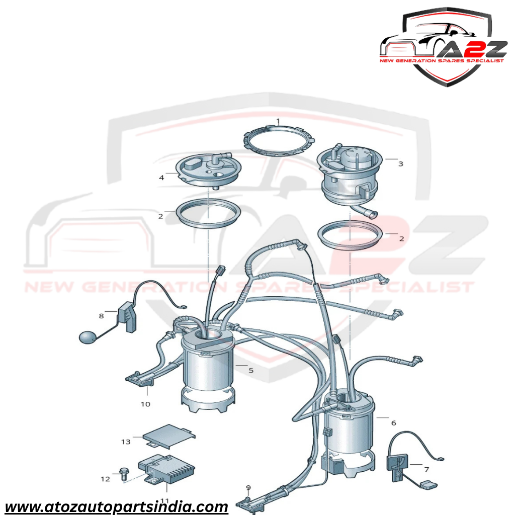 Fuel Pump 7L6919088F Compatible With AUDI Q7 (4LB) & VW TOUAREG (7LA, 7L6, 7L7) Tag No.73