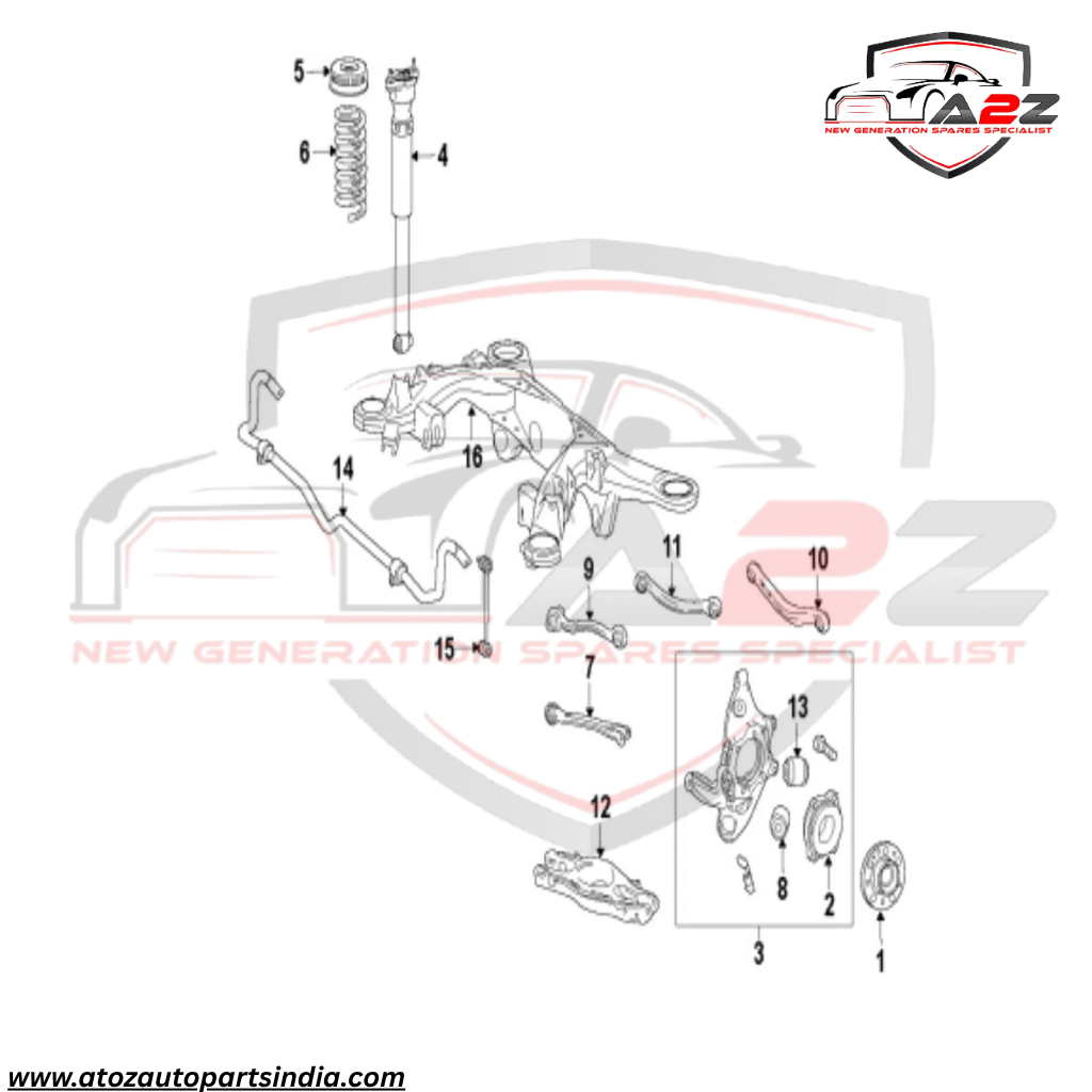 Rear Right Air Suspension Electric Shock Absorber Strut 2043203030 2073204330 2043263200 2043266400 Compatible With MERCEDES-BENZ C-CLASS W204
