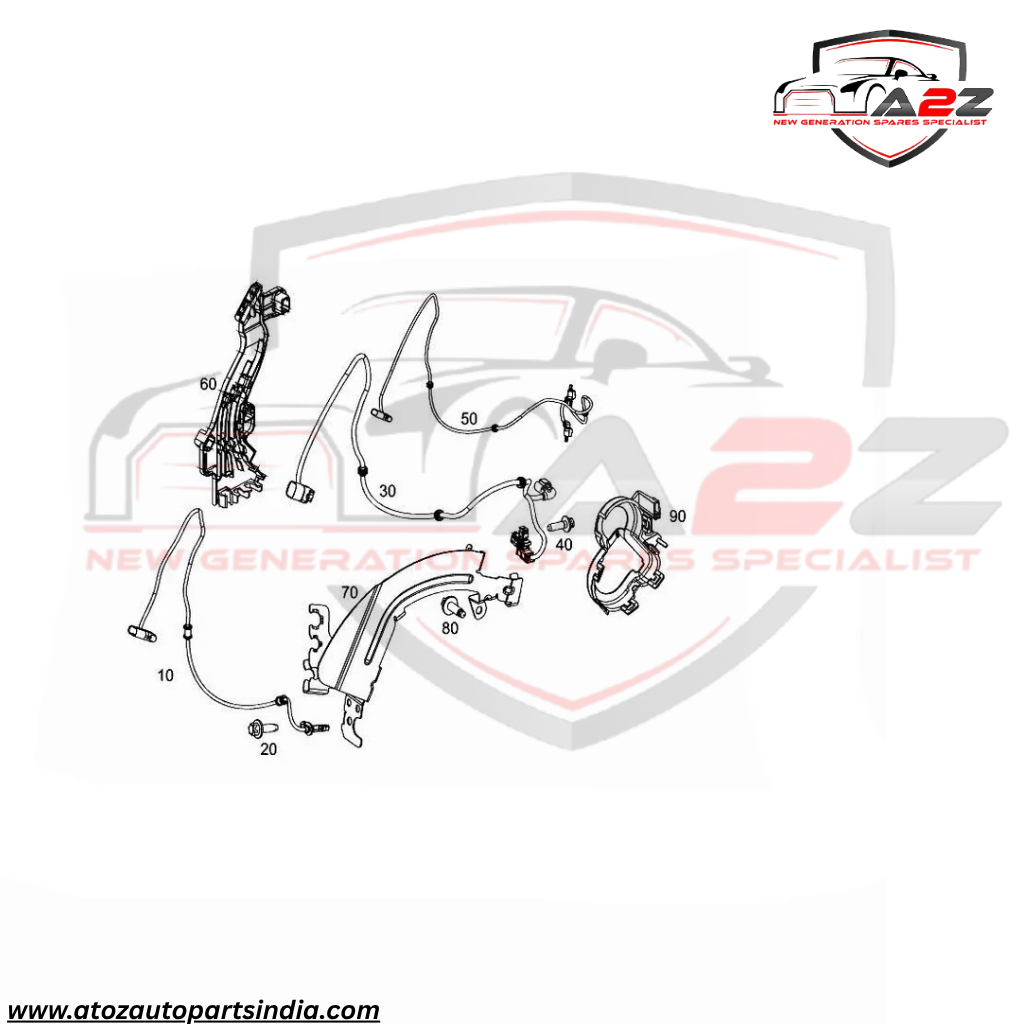 Rear Left/Right ABS Wheel Speed Sensor 2059058503 A2059058503 Compatible With MERCEDES-BENZ C-CLASS W205