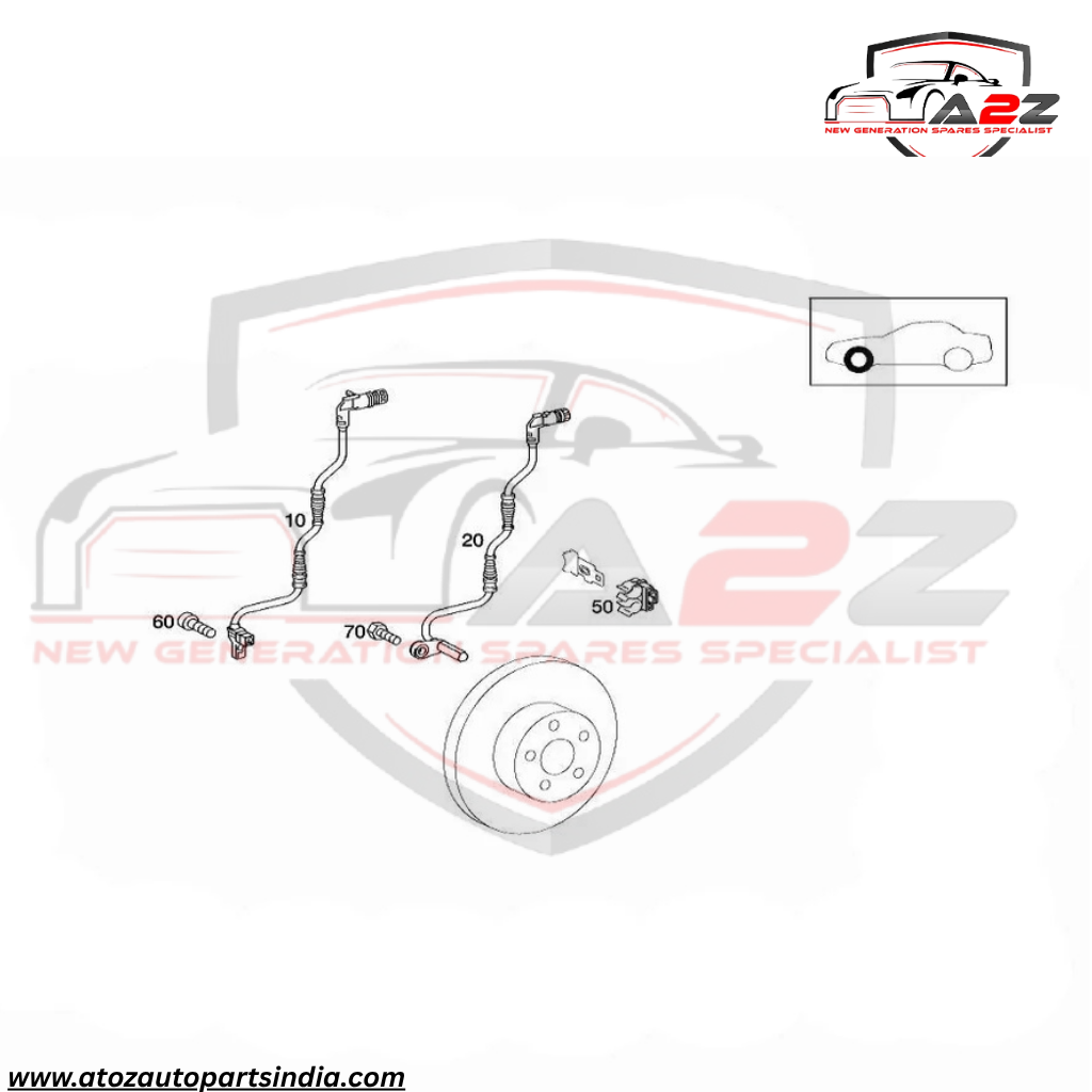 Front Left/Right ABS Wheel Speed Sensor 2035400417 A2035400417 Compatible With MERCEDES-BENZ C-CLASS W203