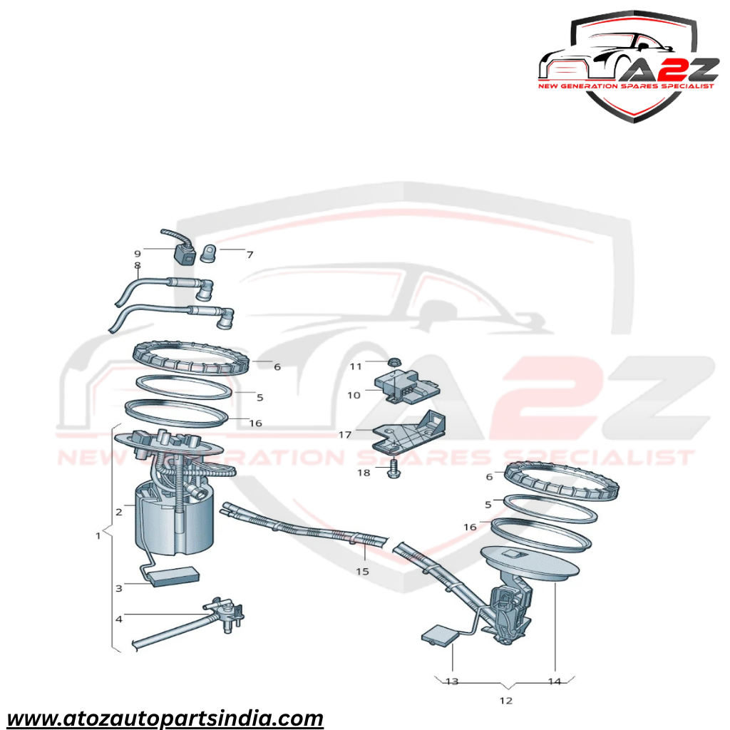 Fuel Pump 4F0919088Q 4F0919050F 4F0919050G 4F0919050K 4F0919088M 4F0919088T Compatible With Audi A6 4F 2.7 3.0  Tag No.32