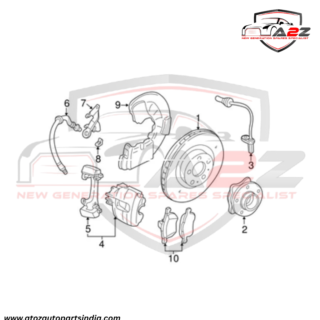 Front Left ABS Wheel Speed Sensor 30682479 30773737 31423607 8634237 Compatible With VOLVO XC90 I (275)