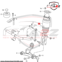 Front Left Air Suspension Shock Absorber Strut 7P6616039N Compatible With AUDI Q7 (7P) & PORSCHE CAYENNE (92A) & VW TOUAREG (7P5, 7P6)