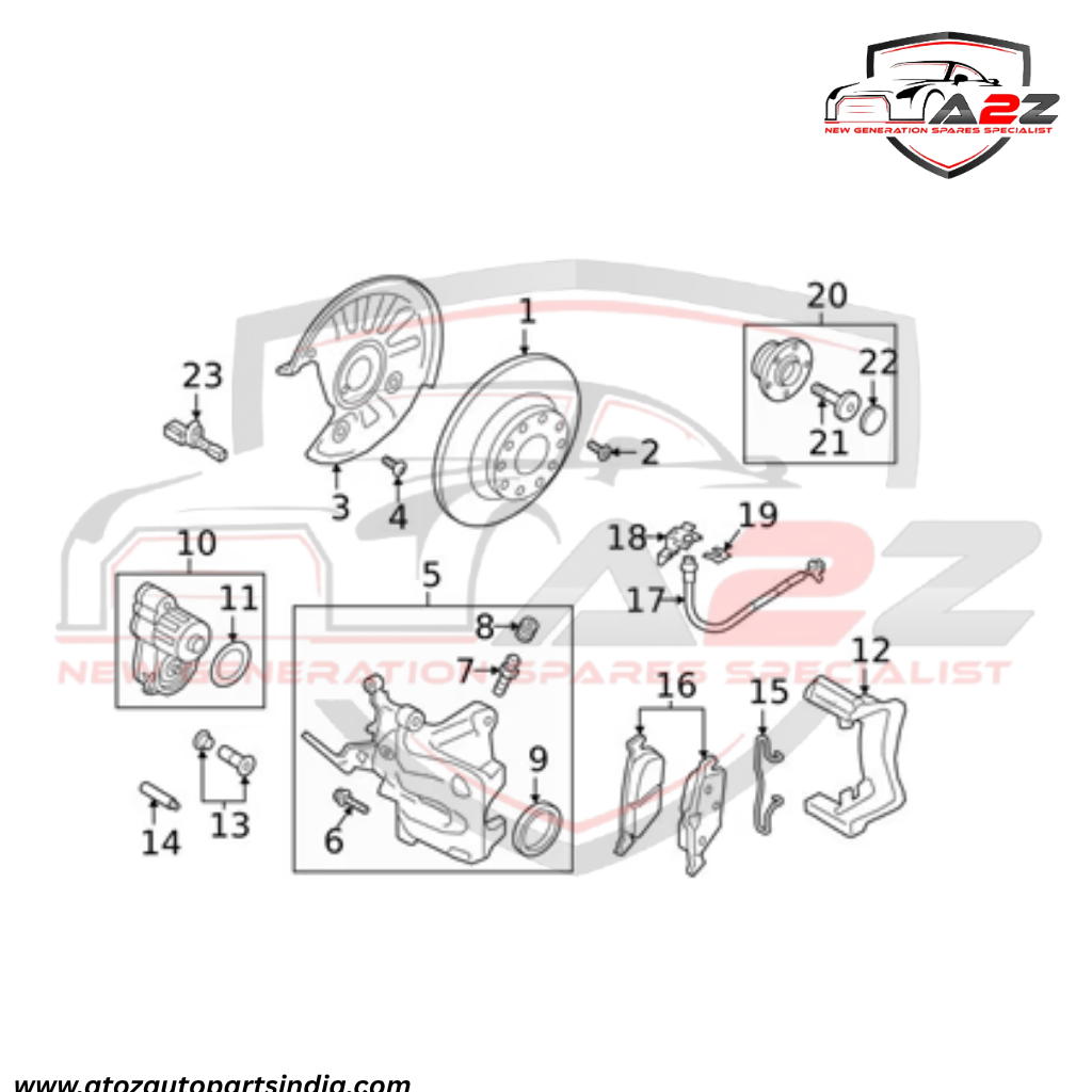 Rear Left/Right ABS Wheel Speed Sensor WHT007147A WHT007147B Compatible With SKODA KAROQ NU7, ND7 & VW T-ROC A11, D11