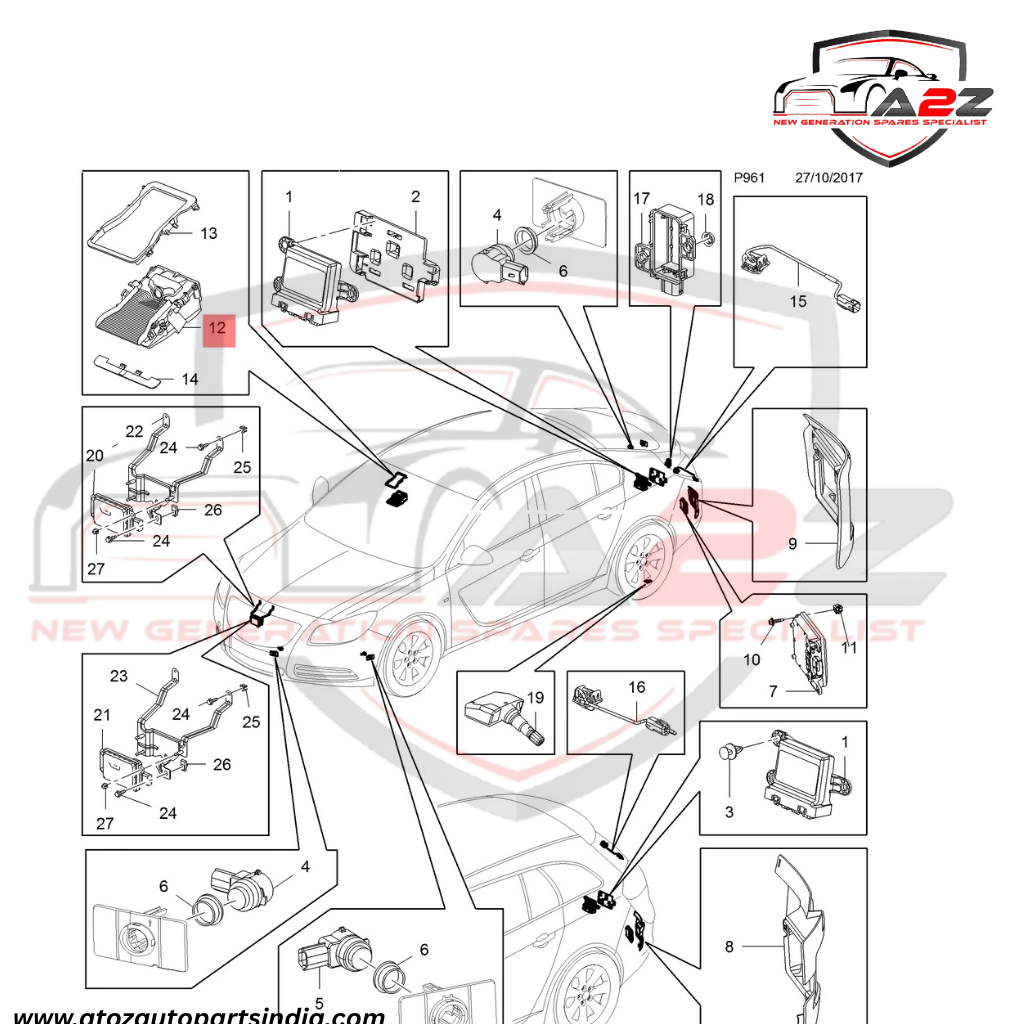 Rear Wheel Speed ABS Sensor 13324530 13346945 13470643 12783655 Compatible With CHEVROLET CRUZE