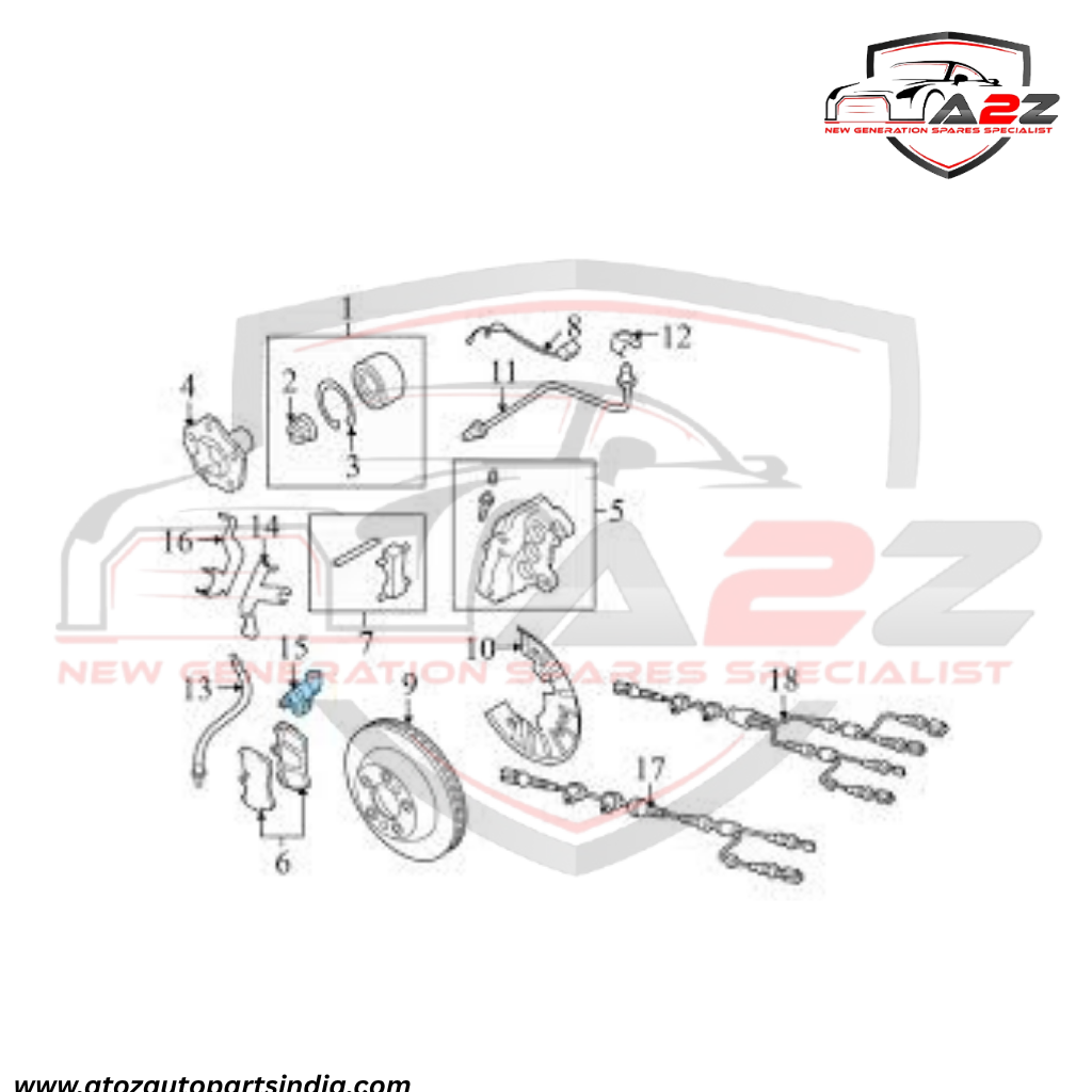 Rear Left ABS Wheel Speed Sensor Grey WHT003857A WHT003857B WHT003857C 7L0927807B 7L0927807A Compatible With AUDI Q7 4LB & Q3 8UB
