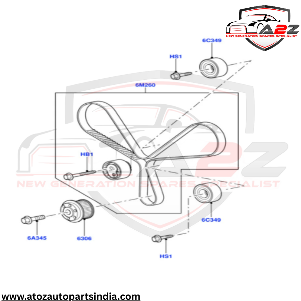 Timing Belt Kit CT1117K1 LR016655 Compatible With LAND ROVER DISCOVERY IV (L319) | LR4 RANGE ROVER IV (L405)