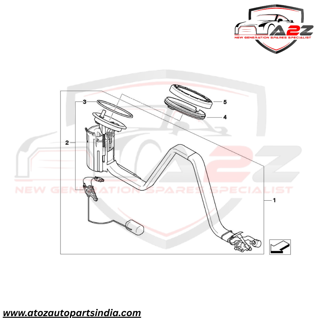 Fuel Pump 16117373476 Compatible With BMW 5 Series (E60) Tag No.81