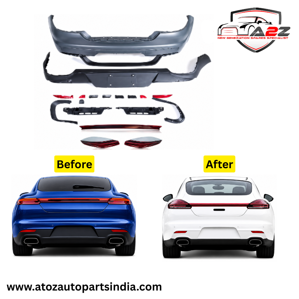 Rear Bumper Kit Compatible With Porsche Panamera 970 2009-2016 Upgrade To 2017 Turbo S Style (Shipping Cost Not Included In Price)