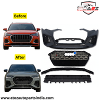 Front Bumper Bumper Kit FBK17 Compatible With Audi Q3 (2019-24) Upgrade Into RSQ3