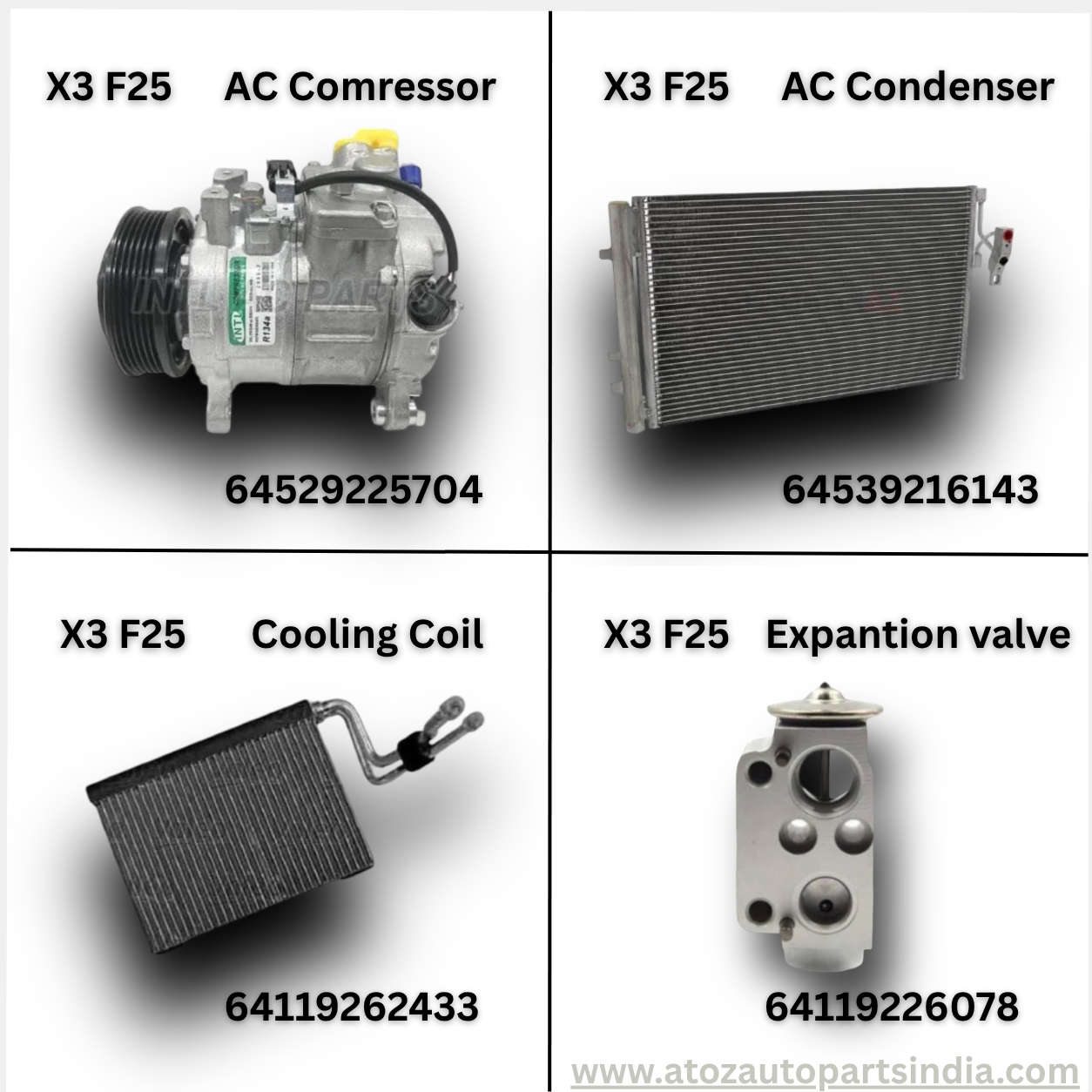 AIR CONDITIONING EXPANSION VALVE 64119226078 64116934406 64116981484 64119182512 Compatible with BMW 3 Series (E90) & X1 (E84) & X3 (F25)