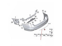 Rear Bumper Chrome 51127288233 Compatible With BMW 3 SERIES F30 Tag No.78
