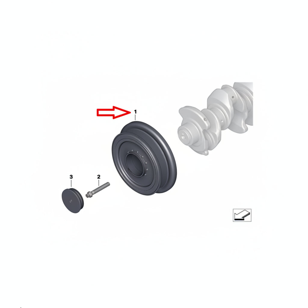 Crankshaft Pulley 11237797995 11237799153 11237823191 Compatible With BMW 3 Series E90 & 5 Series E60 & X1 E84 & X3 F25 & X3 E83 Tag-CP-01