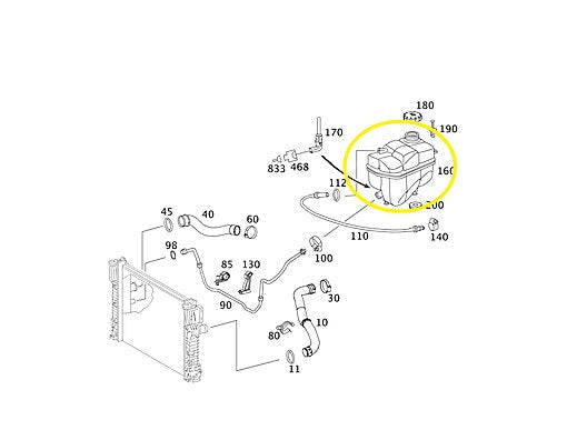 Coolant Bottle 2115000049 A2115000049 For MERCEDES-BENZ E-CLASS W211 Tag-B-35