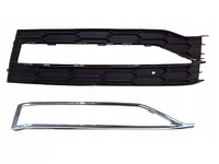 Fog Lamp Cover Set (With Chrome) Left 3V0853665B 3V0853767D & Right 3V0853666B 3V0853768D Compatible With Skoda Superb (2019-2024) Tag No.1163