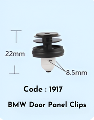 Door Panel Clips (Set of 10) Code:1917 Compatible with BMW