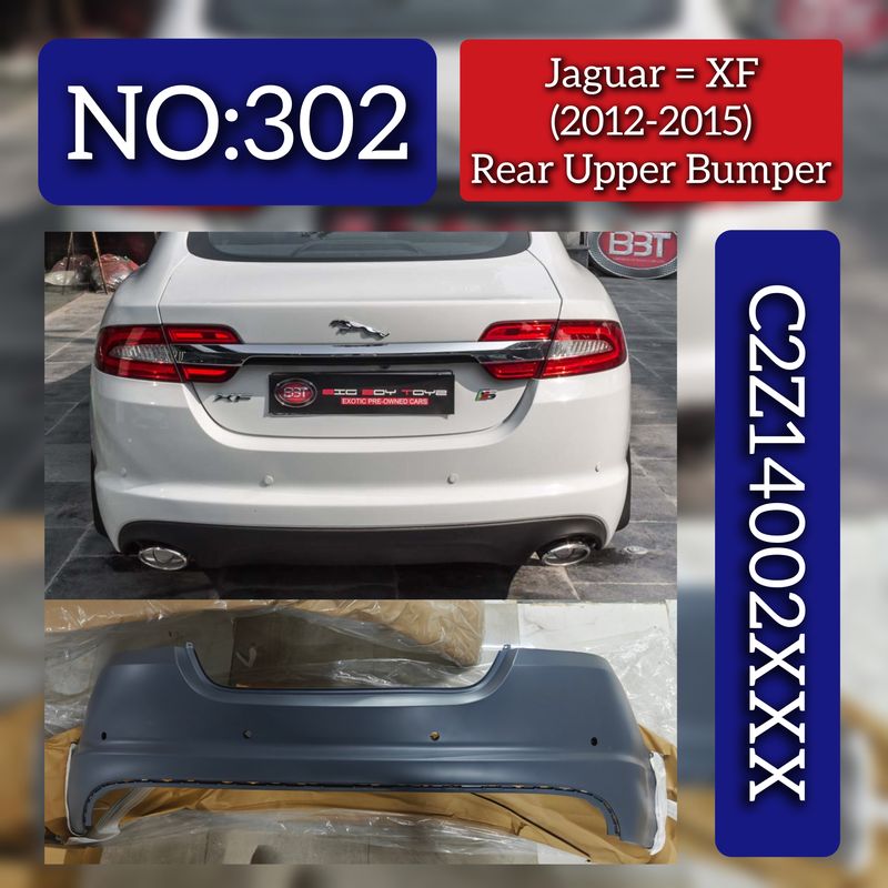 Rear Upper Bumper C2Z14002XXX Compatible With Jaguar XF (2012-2015) Tag No.302
